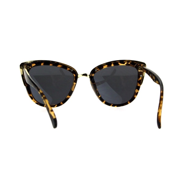 Tortoiseshell Oversized Cat Eye Sunglasses Black - Picture 6 of 6